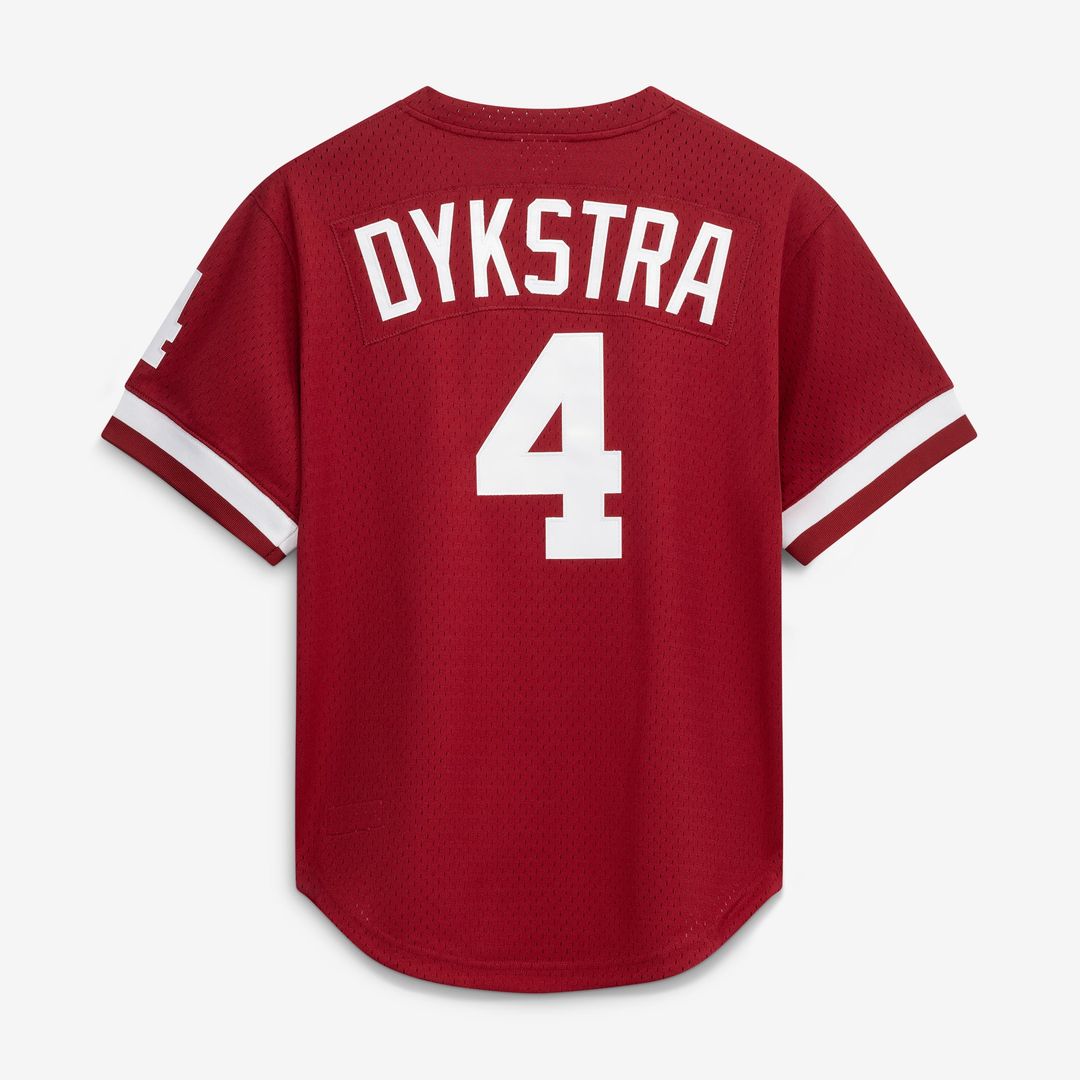 Men's Philadelphia Phillies Lenny Dykstra Scarlet Batting Practice MLB Baseball Jersey - view 3