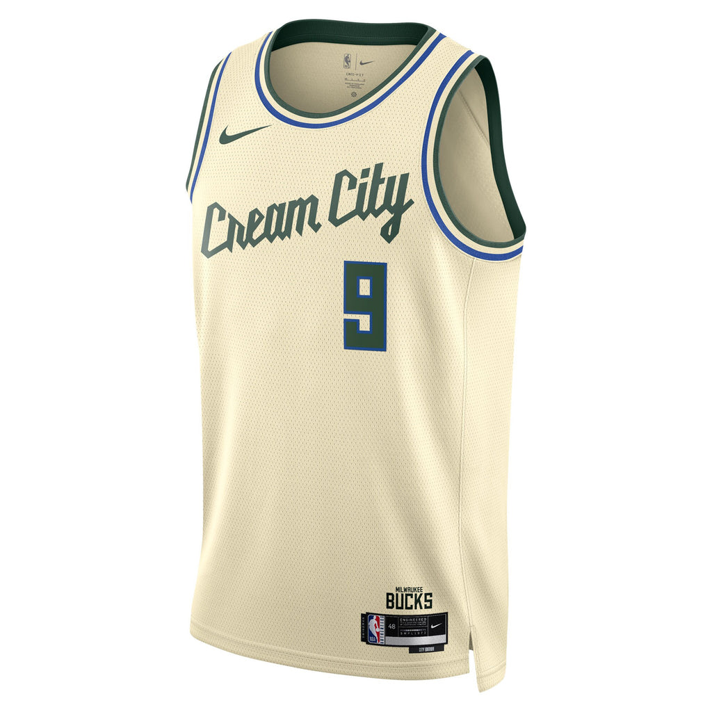 Unisex Bobby Portis Milwaukee Bucks 2025/26 City Edition Swingman NBA Basketball Jersey - Cream - view 3