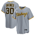 Men's Pittsburgh Pirates Paul Skenes Gray Road Replica MLB Baseball Jersey - view 1