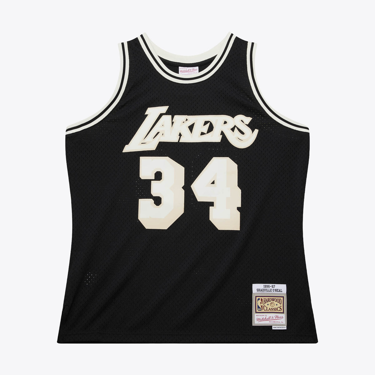 Men's Los Angeles Lakers Off Court Swingman NBA Basketball Jersey Shaquille O'Neal 1996 - view 2