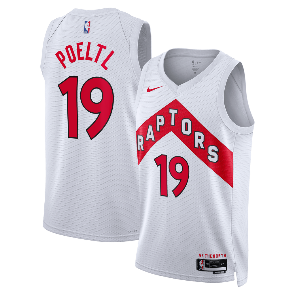 Unisex Jakob Poeltl Toronto Raptors Association Edition Swingman NBA Basketball Jersey - White - view 1