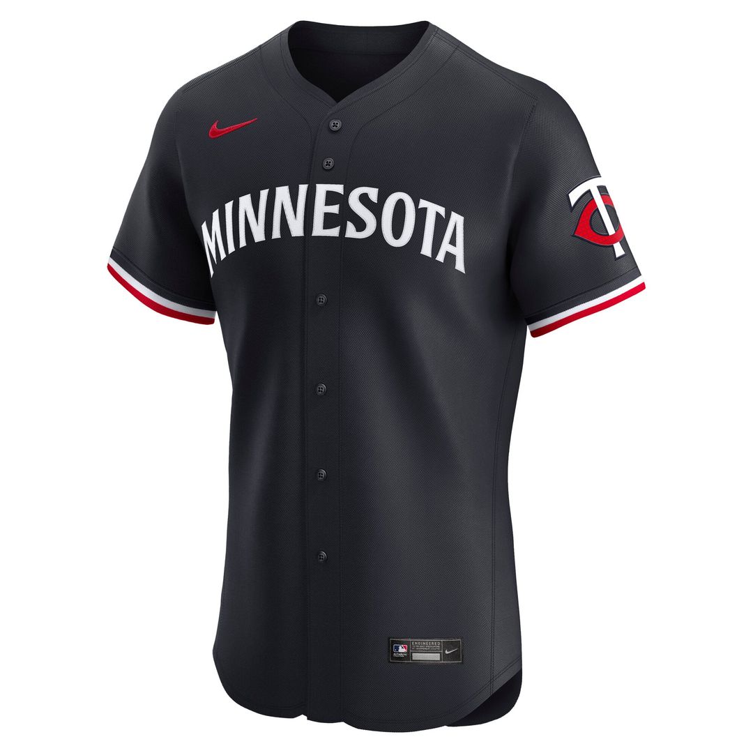 Men's Minnesota Twins Navy Alternate 2 Elite MLB Baseball Jersey - view 2