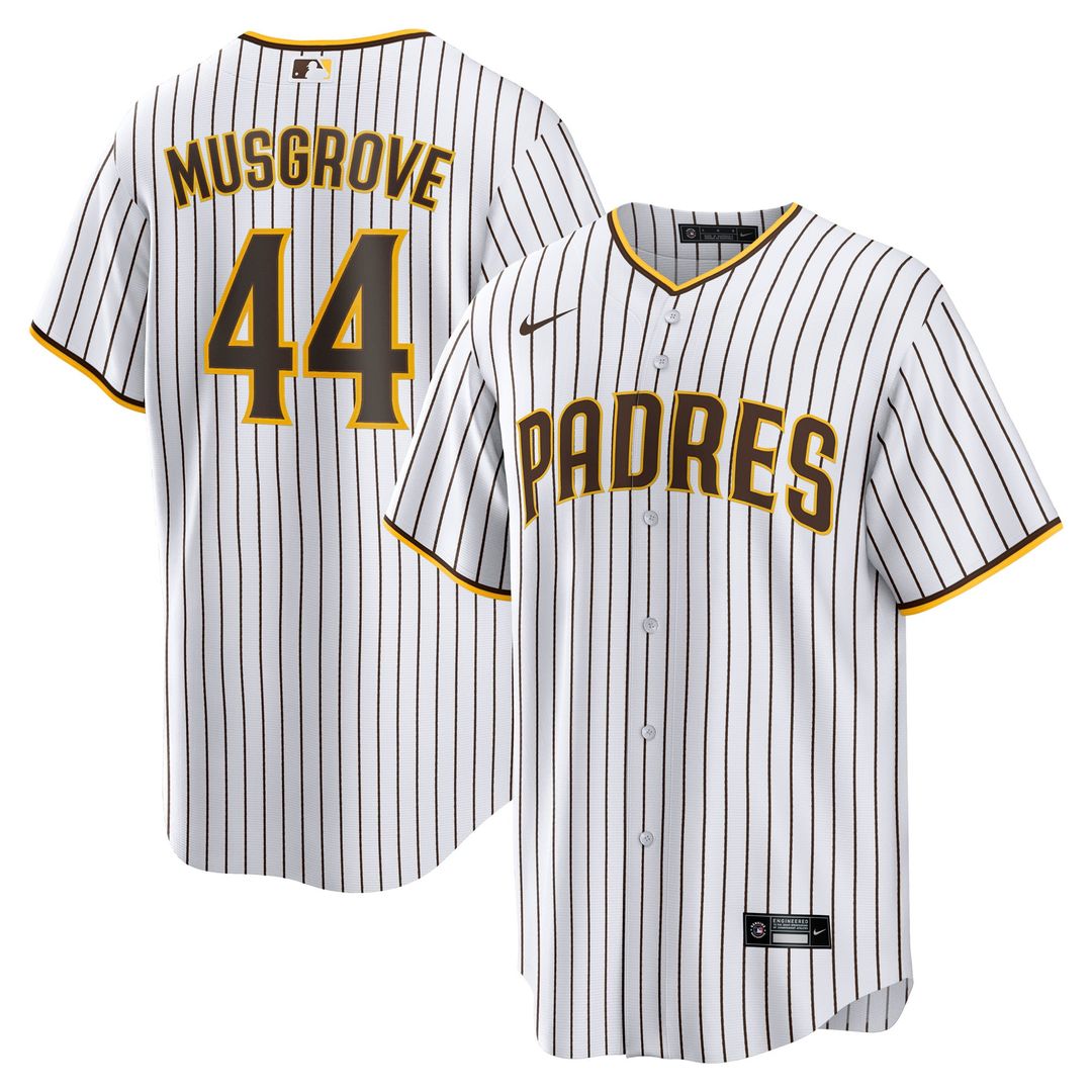 Men's San Diego Padres Joe Musgrove White Home Replica MLB Baseball Jersey - view 1