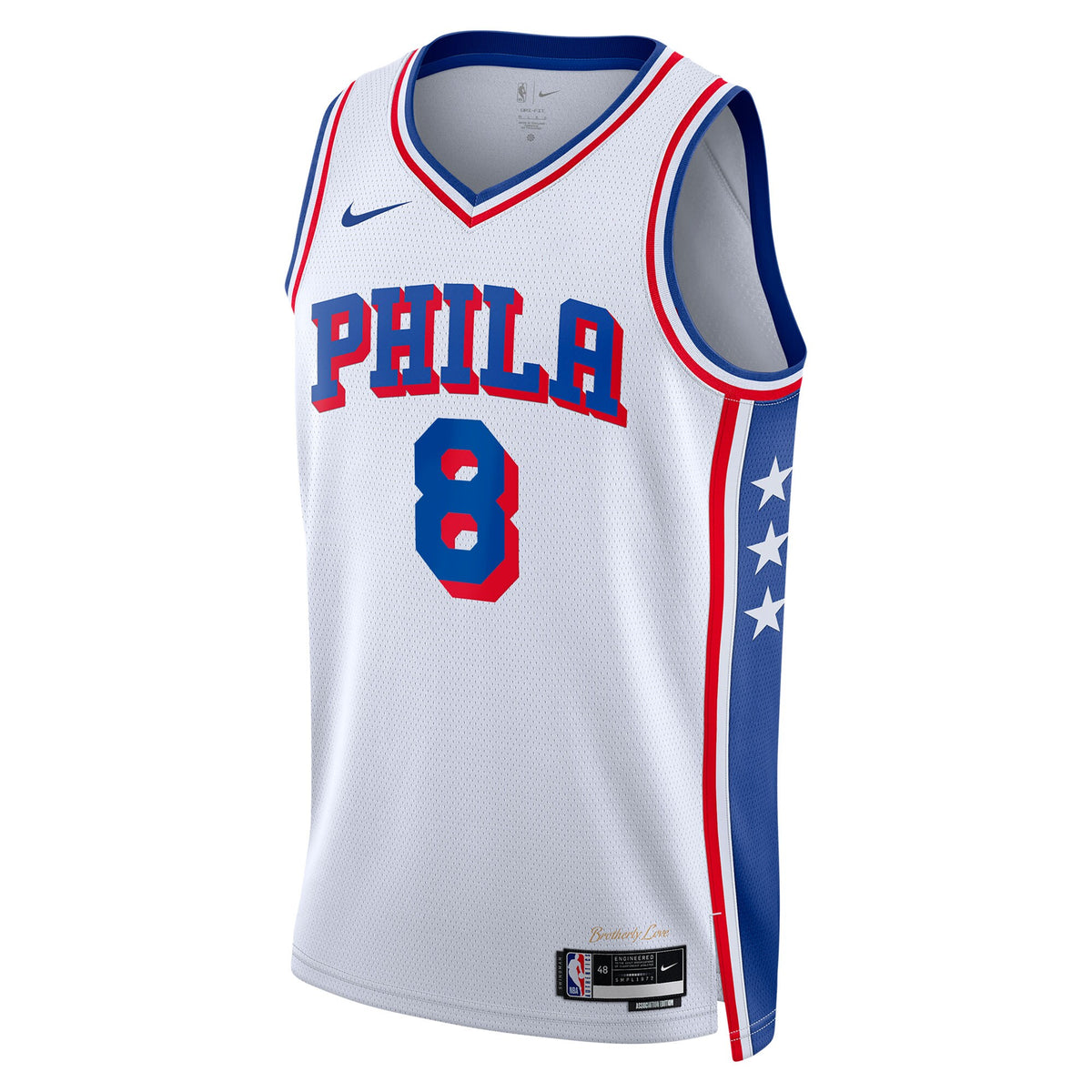Unisex Paul George Philadelphia 76ers Association Edition Swingman NBA Basketball Jersey - White - view 3
