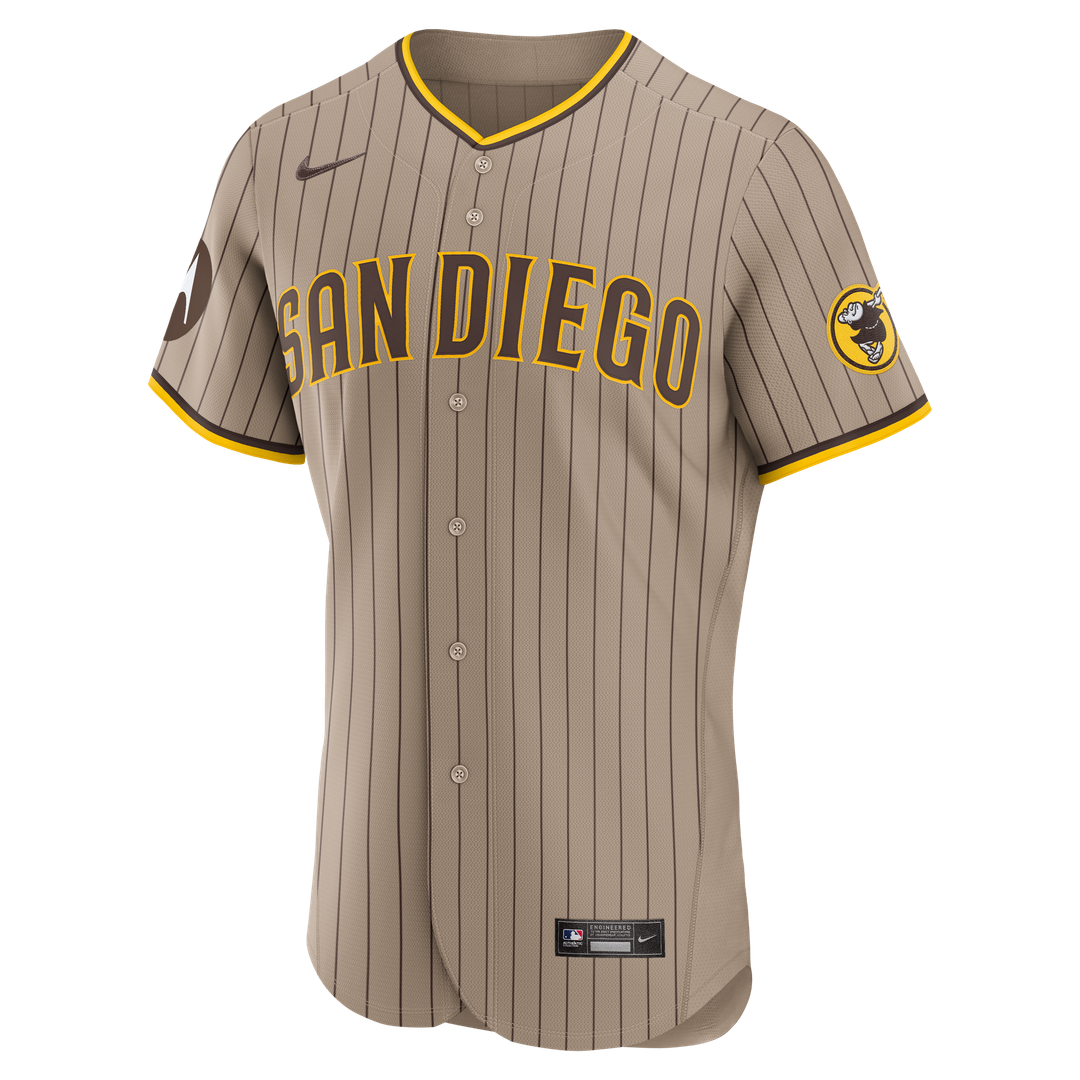Men's San Diego Padres Fernando Tatis Jr. Sand Alternate Sponsor Patch MLB Baseball Jersey - view 2