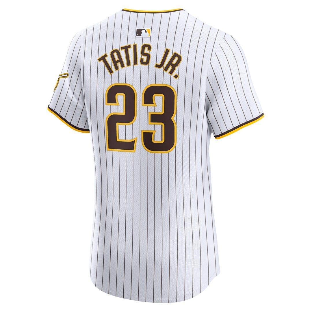 Men's San Diego Padres Fernando Tatis Jr. White Home Elite MLB Baseball Jersey - view 6