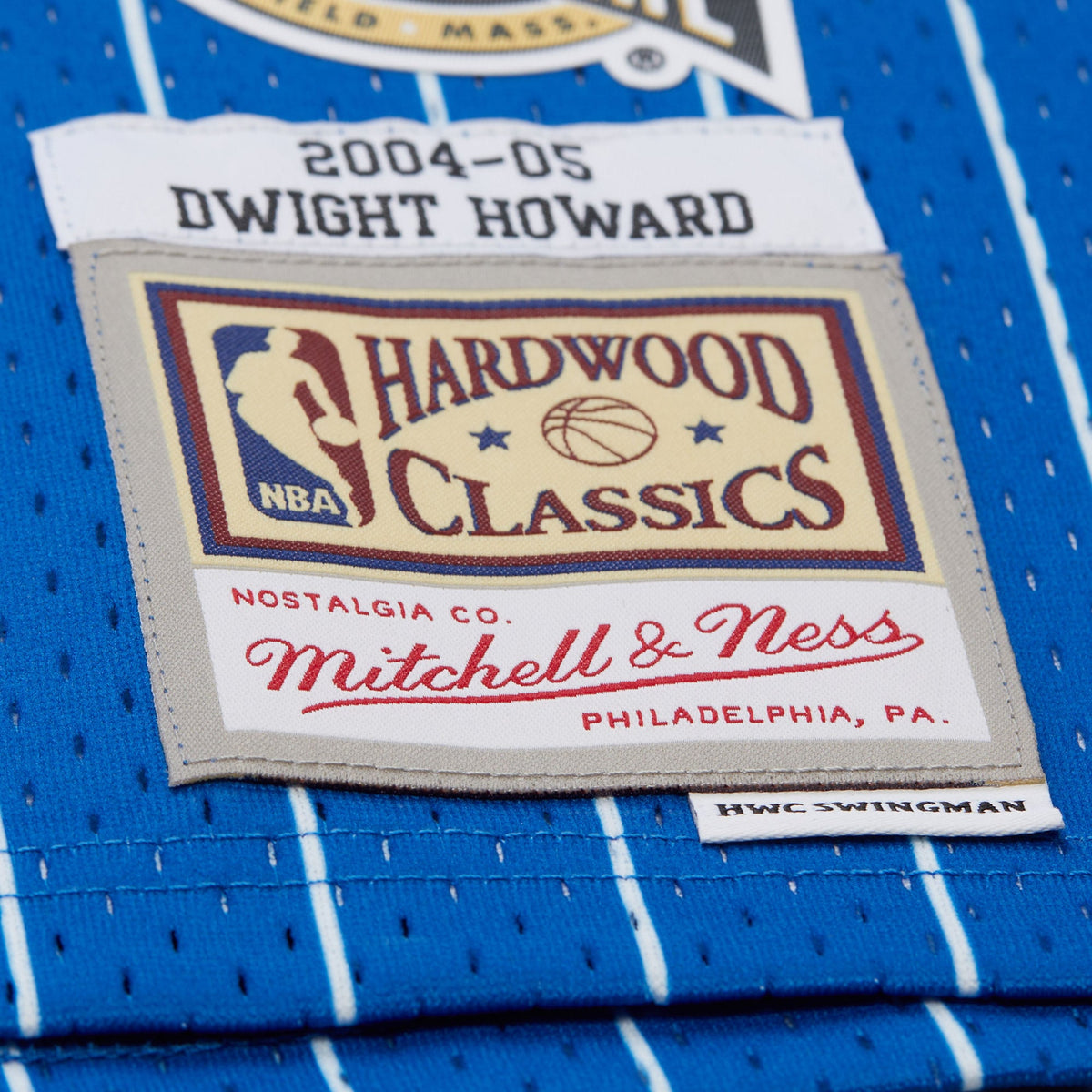 Men's Dwight Howard Blue Orlando Magic 2004/05 Hardwood Classics Hall of Fame Swingman NBA Basketball Jersey - view 7