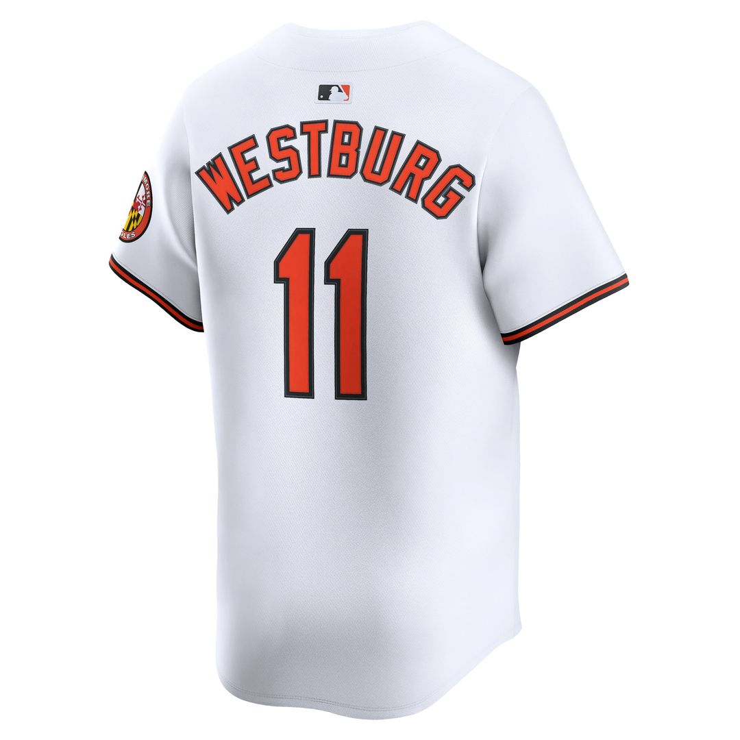 Men's Baltimore Orioles Jordan Westburg White Home Limited MLB Baseball Jersey - view 3