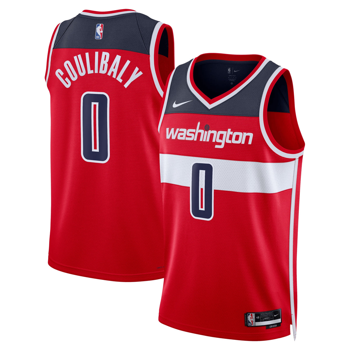 Unisex Bilal Coulibaly Washington Wizards Icon Edition Swingman NBA Basketball Jersey - Red - view 1