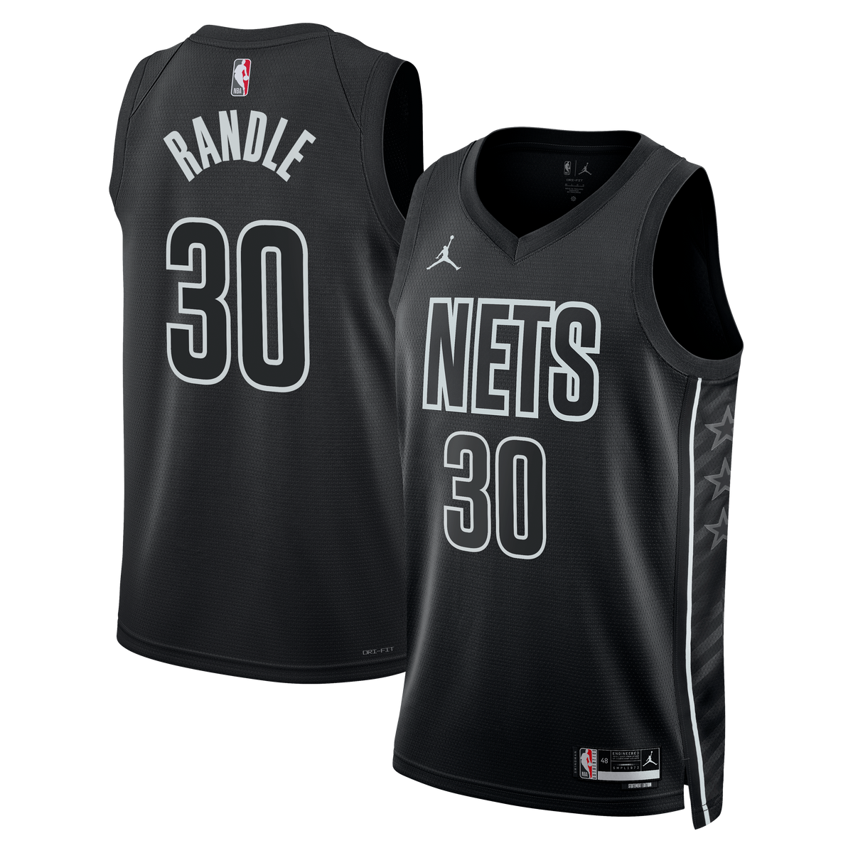 Unisex Julius Randle Brooklyn Nets Statement Edition Swingman NBA Basketball Jersey - Black - view 2