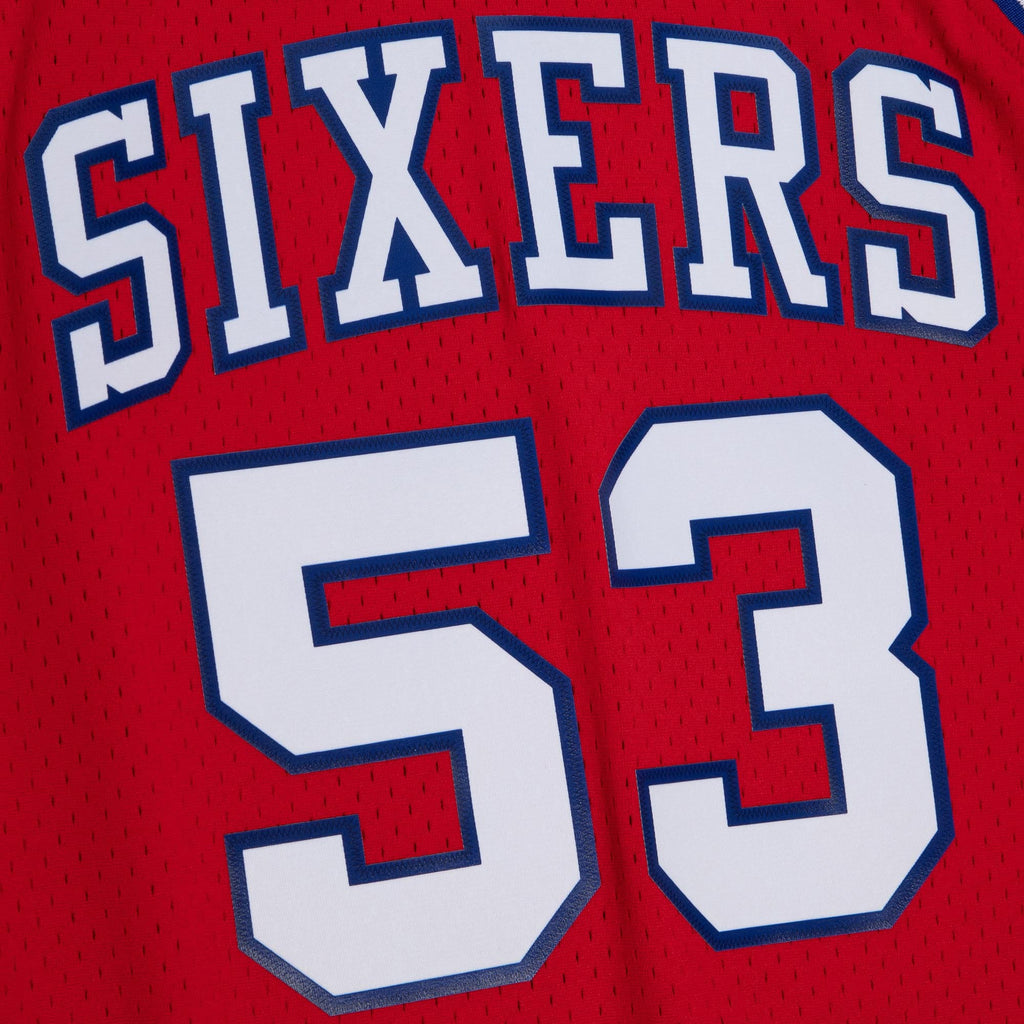 Men's Philadelphia 76ers Darryl Dawkins 1979 Dark NBA Basketball Jersey - University Red - view 5