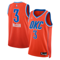 Unisex Oklahoma City Thunder Statement Edition Swingman NBA Basketball Jersey - Orange - Jared McCain - view 1