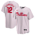 Men's Philadelphia Phillies Kyle Schwarber White Replica MLB Baseball Jersey - view 1