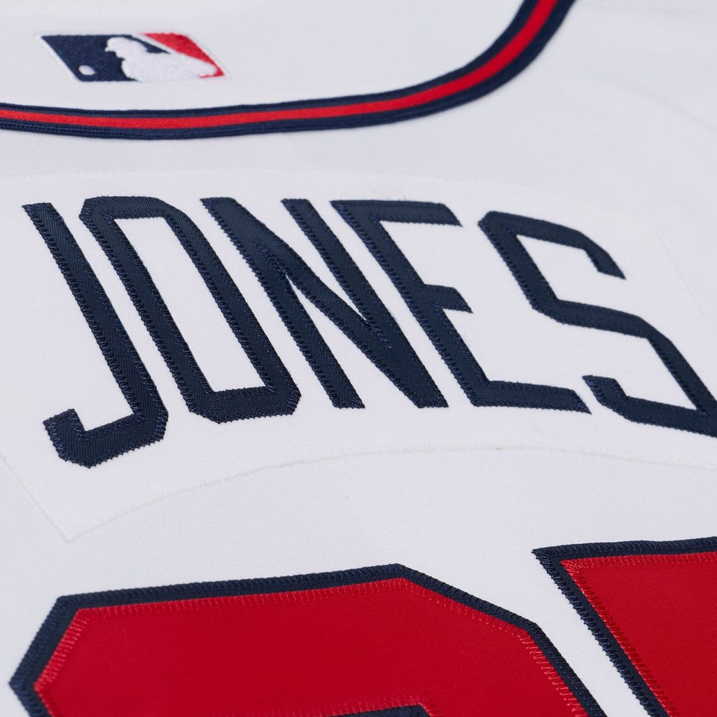 Men's Atlanta Braves Andruw Jones White 2005 MLB Baseball Jersey - view 8