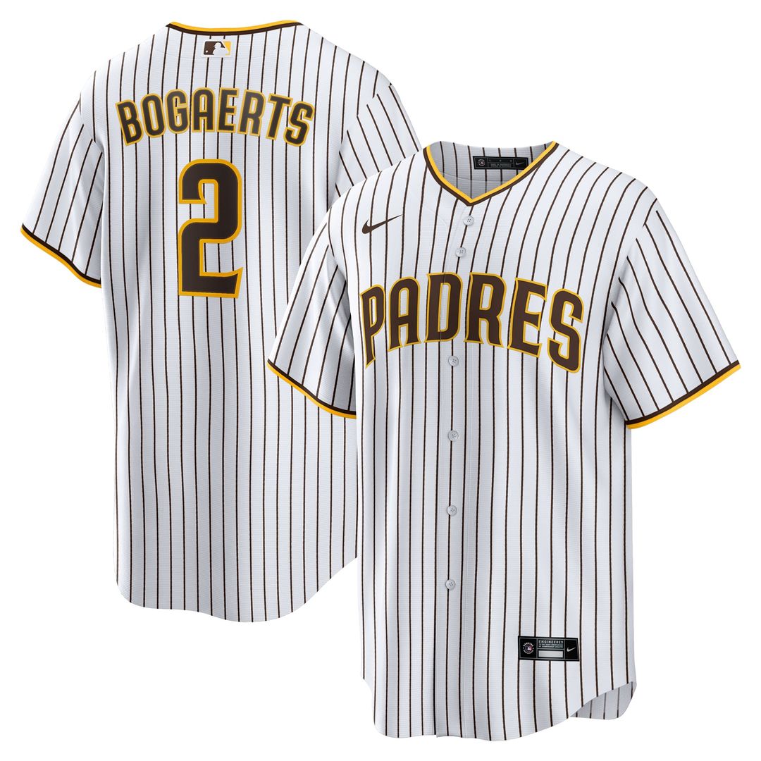 Men's San Diego Padres Xander Bogaerts White/Brown Home Replica MLB Baseball Jersey - view 1