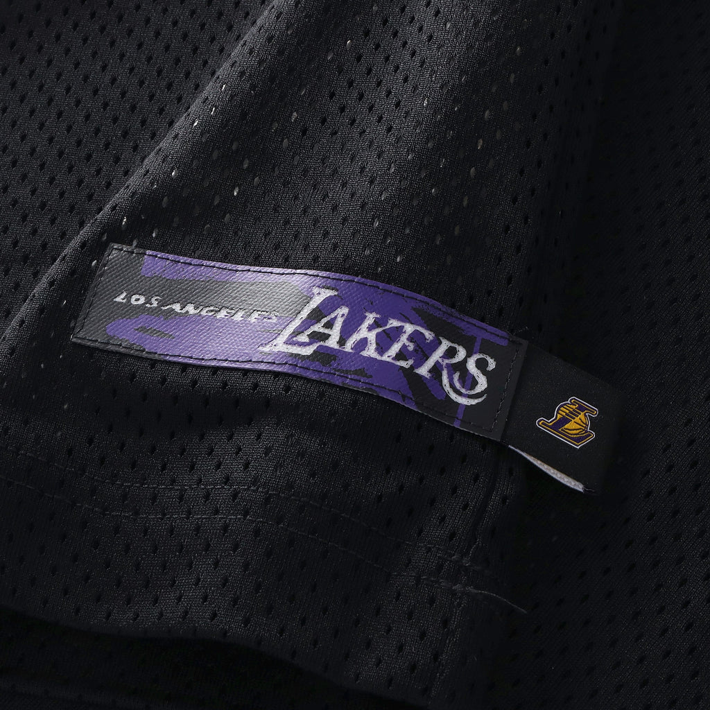 Men's Los Angeles Lakers Courtside Football NBA Basketball Jersey - Black - view 7
