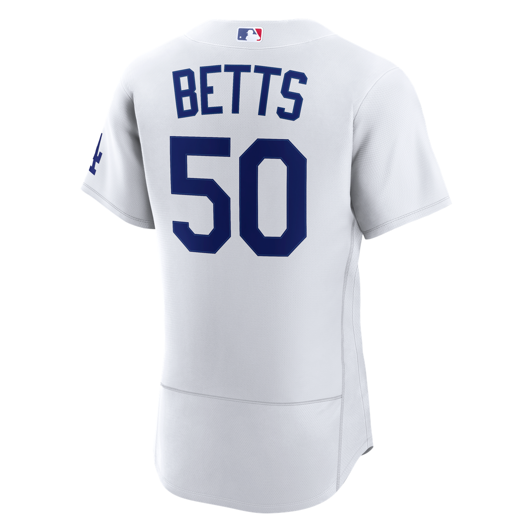 Men's Los Angeles Dodgers Mookie Betts White Home MLB Baseball Jersey - view 4