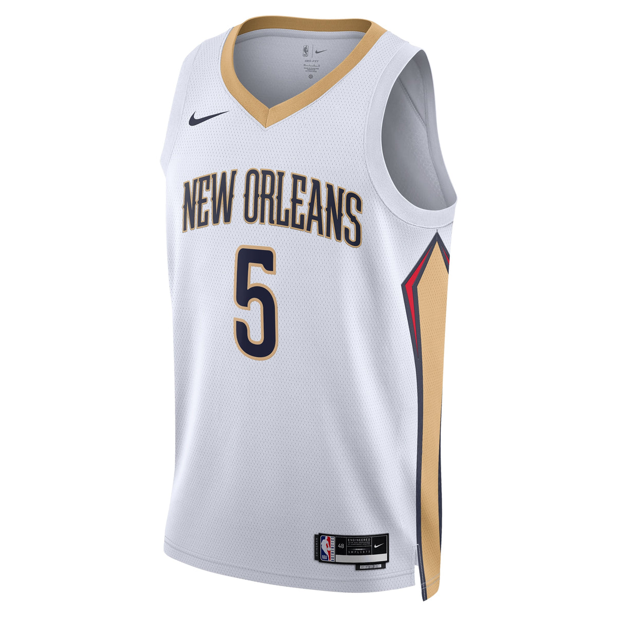 Unisex Dejounte Murray New Orleans Pelicans Association Edition Swingman NBA Basketball Jersey - White - view 3