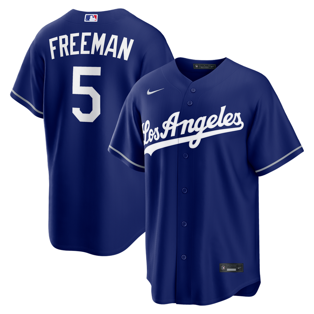 Men's Los Angeles Dodgers Freddie Freeman Royal Alternate Replica MLB Baseball Jersey - view 1