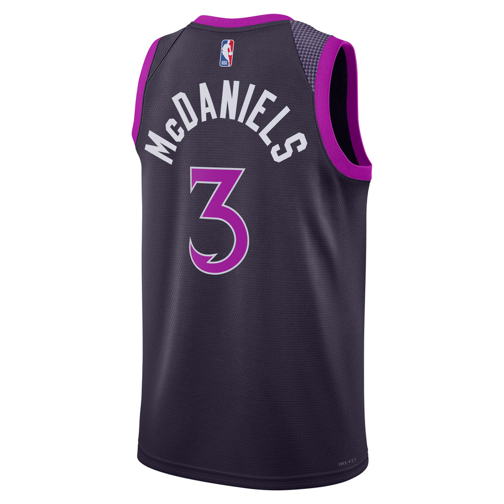 Unisex Jaden McDaniels Minnesota Timberwolves 2025/26 City Edition Swingman NBA Basketball Jersey - Black - view 4