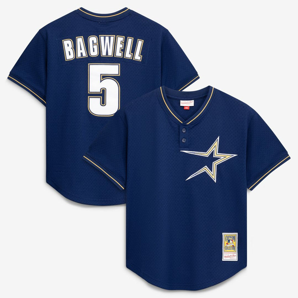 Men's Houston Astros Jeff Bagwell Navy Batting Practice MLB Baseball Jersey - view 1