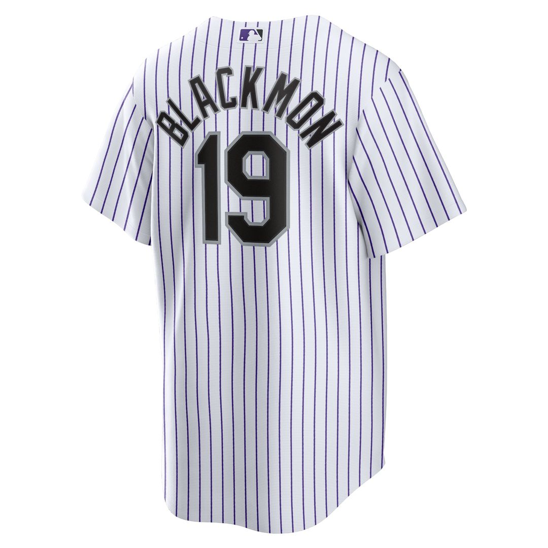 Men's Colorado Rockies Charlie Blackmon White Home Replica Player Name MLB Baseball Jersey - view 6