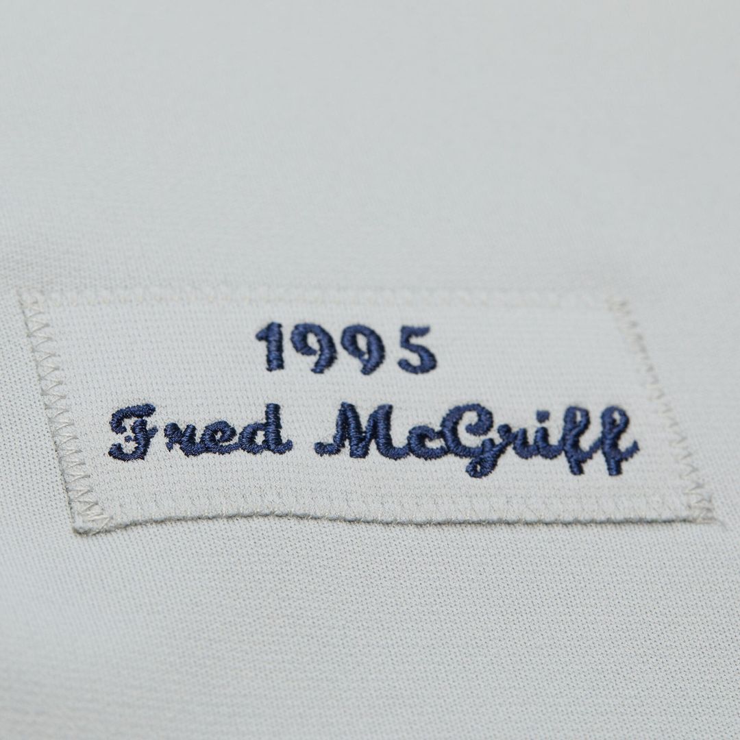 Men's Atlanta Braves Fred McGriff Gray 1995 Throwback MLB Baseball Jersey - view 5