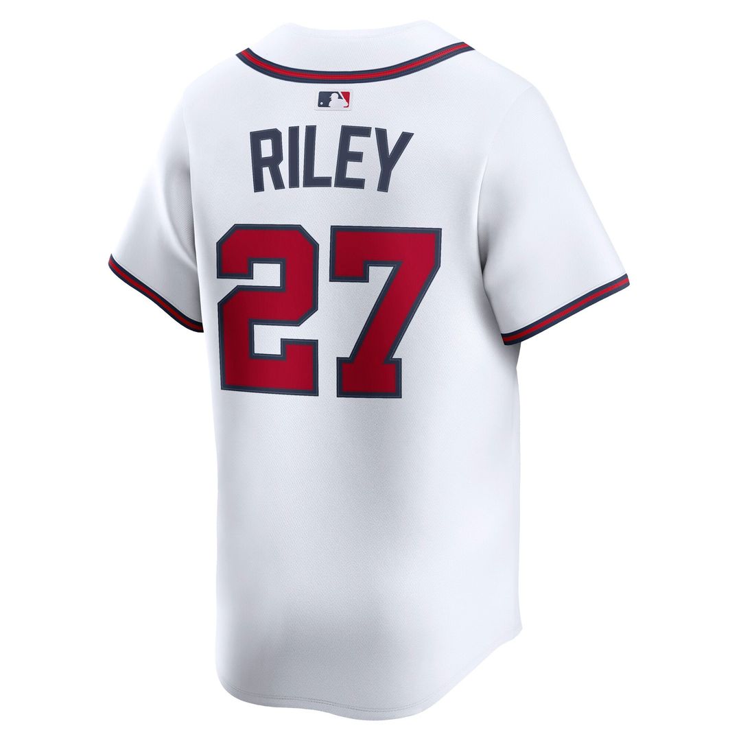 Men's Atlanta Braves Austin Riley White Home Limited MLB Baseball Jersey - view 3