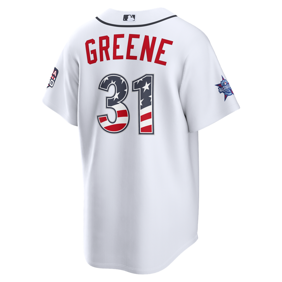 Men's 2026 All-Star Edition Stars & Stripes Men's Detroit Tigers Riley Greene White Stadium MLB Baseball Jersey - view 3