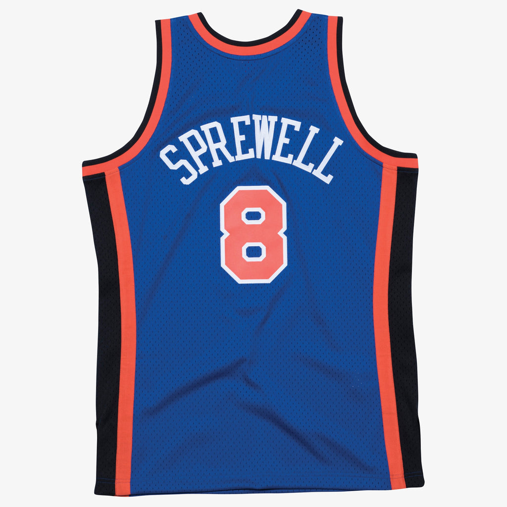 Men's New York Knicks Swingman NBA Basketball Jersey Road Latrell Sprewell 1998-99 - view 3