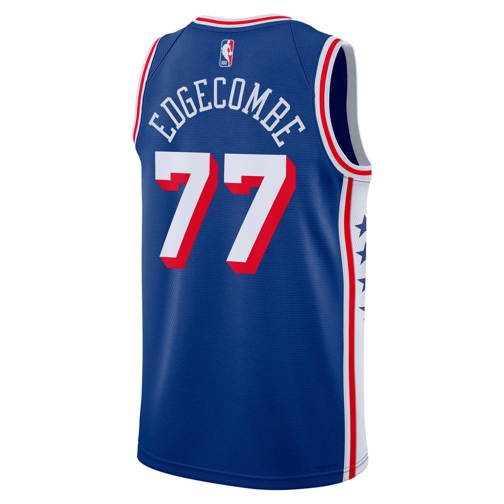 Unisex VJ Edgecombe Philadelphia 76ers Icon Edition Swingman NBA Basketball Jersey - Royal - view 4