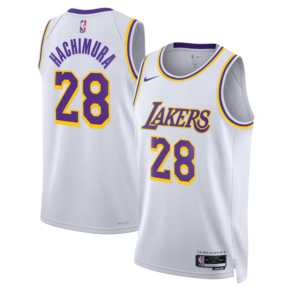 Unisex Rui Hachimura Los Angeles Lakers Association Edition Swingman NBA Basketball Jersey - White - view 1