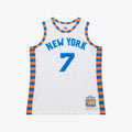 Men's Carmelo Anthony White New York Knicks 2015-16 Hardwood Classics NBA Basketball Jersey - view 1