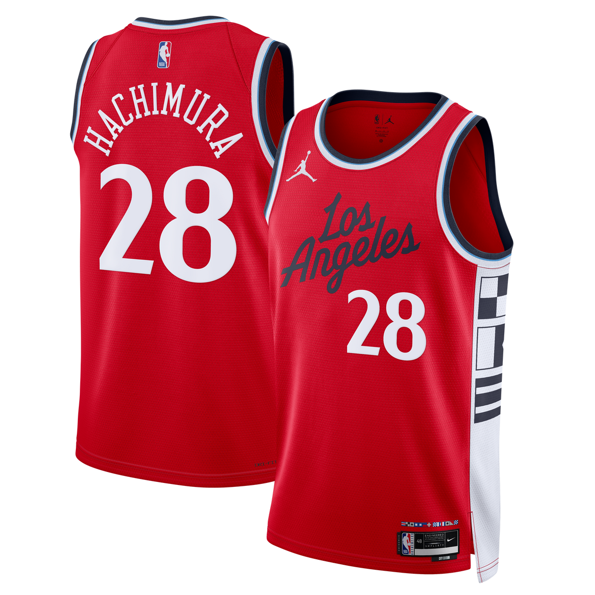 Men's Rui Hachimura LA Clippers Statement Edition Swingman NBA Basketball Jersey - Red - view 1