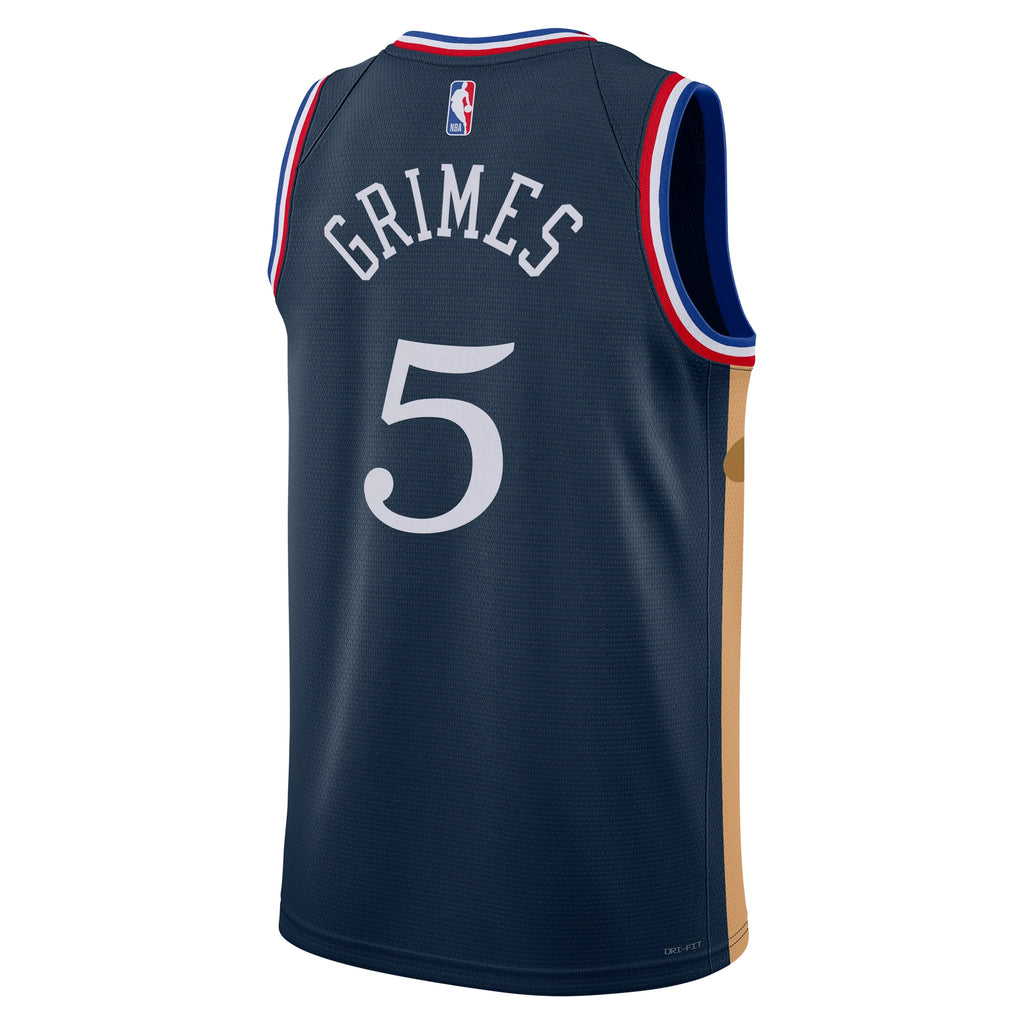 Unisex Quentin Grimes Philadelphia 76ers 2025/26 City Edition Swingman NBA Basketball Jersey - Navy - view 4