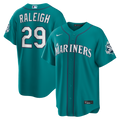 Men's Seattle Mariners Cal Raleigh Teal Alternate 50th Season Patch Stadium MLB Baseball Jersey - view 1