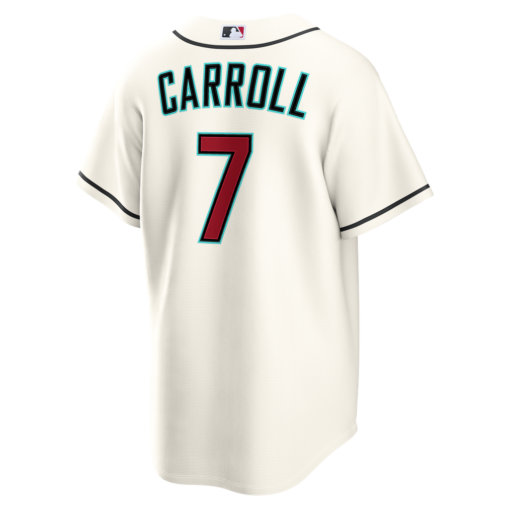 Men's Arizona Diamondbacks Corbin Carroll Cream Home Replica MLB Baseball Jersey - view 7