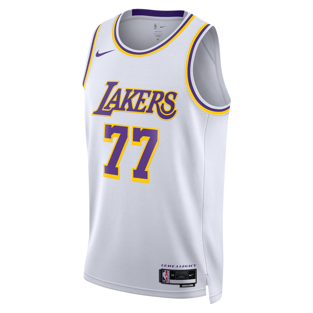 Unisex Luka Dončić Los Angeles Lakers Association Edition Swingman NBA Basketball Jersey - White - view 3
