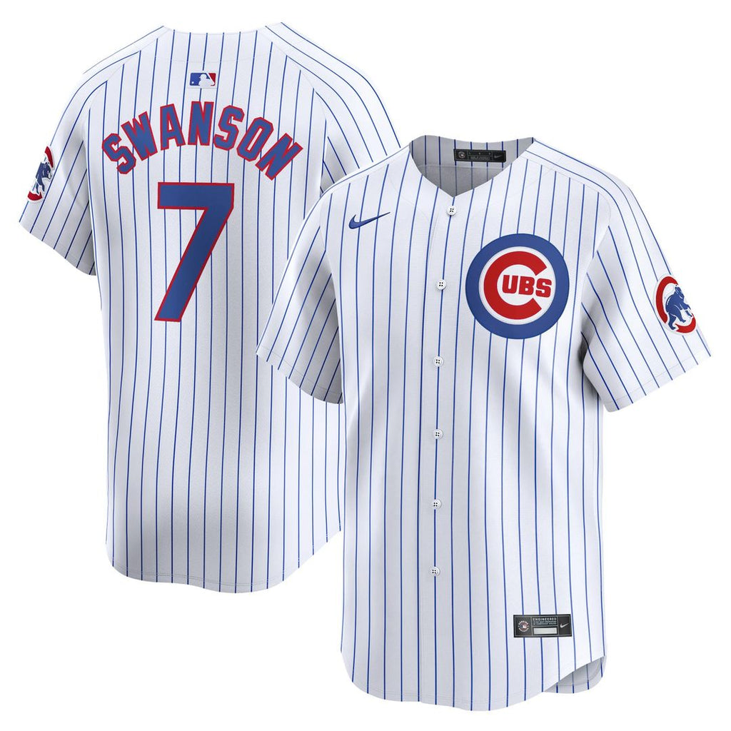 Men's Chicago Cubs Dansby Swanson White Home Limited MLB Baseball Jersey - view 1