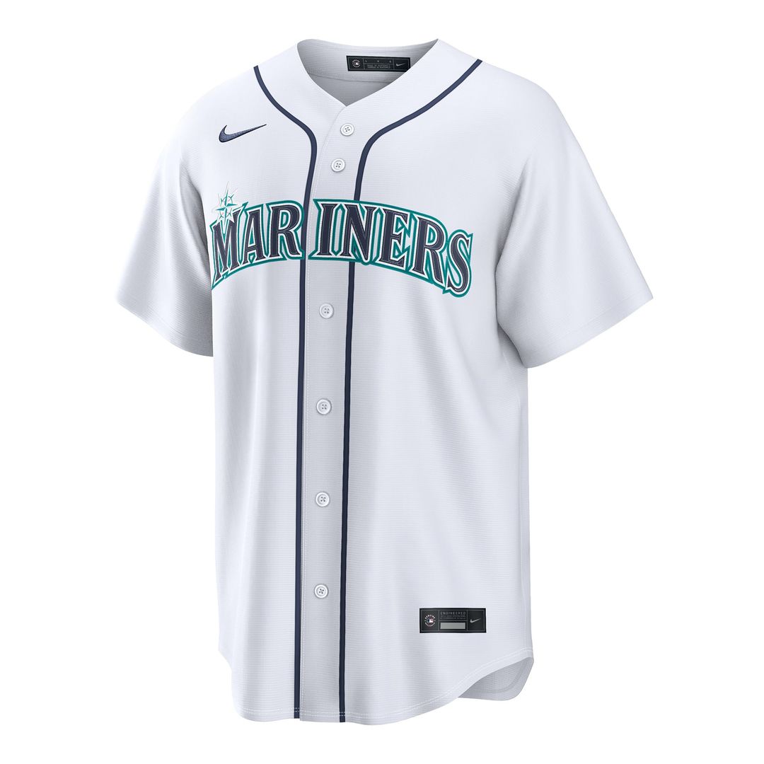 Men's Seattle Mariners George Kirby White Home Replica MLB Baseball Jersey - view 2