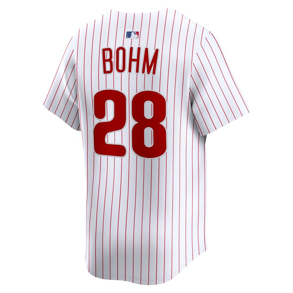 Men's Philadelphia Phillies Alec Bohm White Home Limited MLB Baseball Jersey - view 3