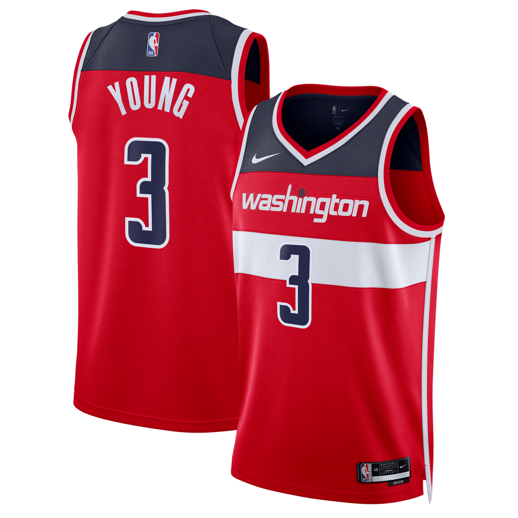 Unisex Trae Young Washington Wizards Icon Edition Swingman NBA Basketball Jersey - Red - view 1