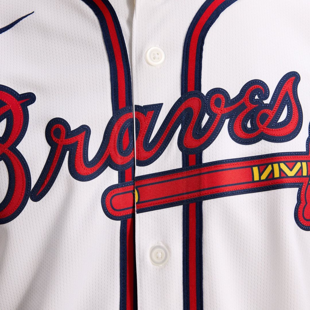 Men's Atlanta Braves White Home Limited MLB Baseball Jersey - view 11