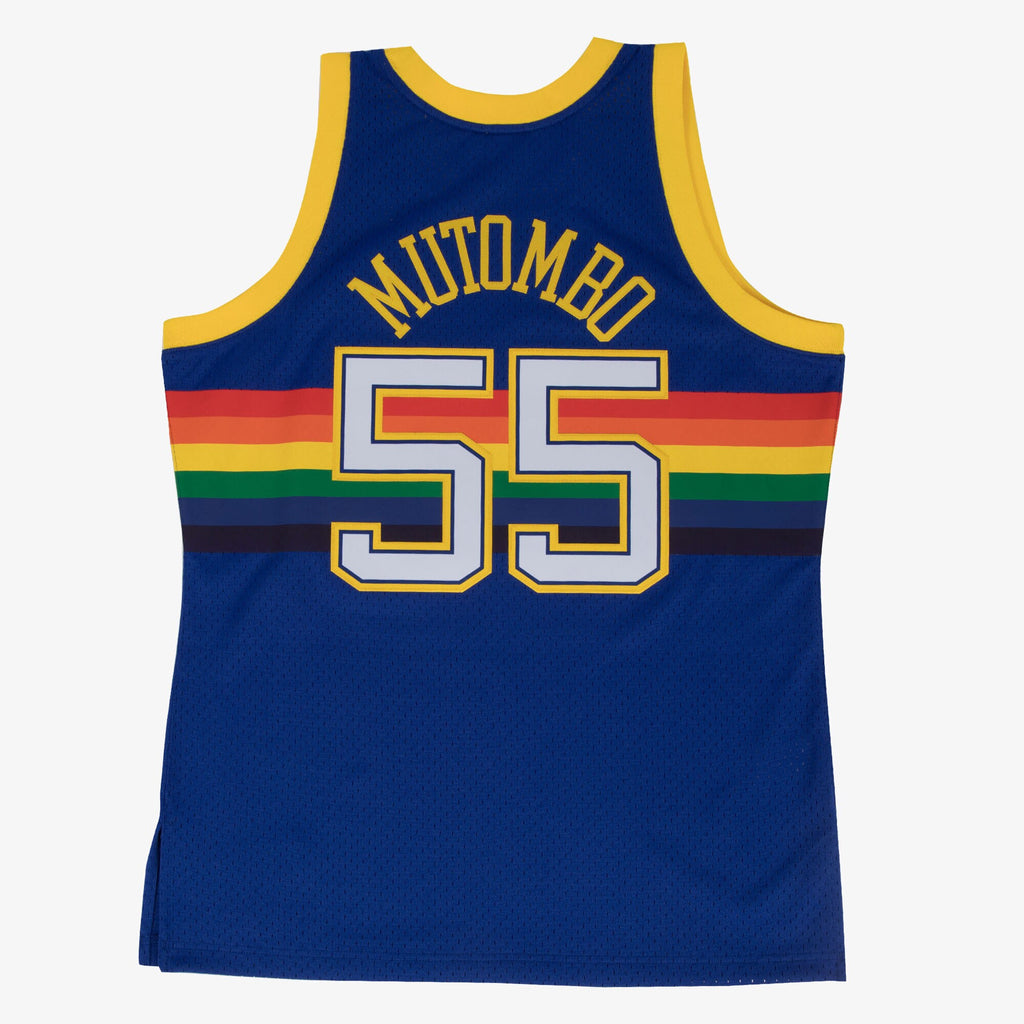Men's Denver Nuggets Swingman NBA Basketball Jersey Road Dikembe Mutombo 1991-92 - view 3