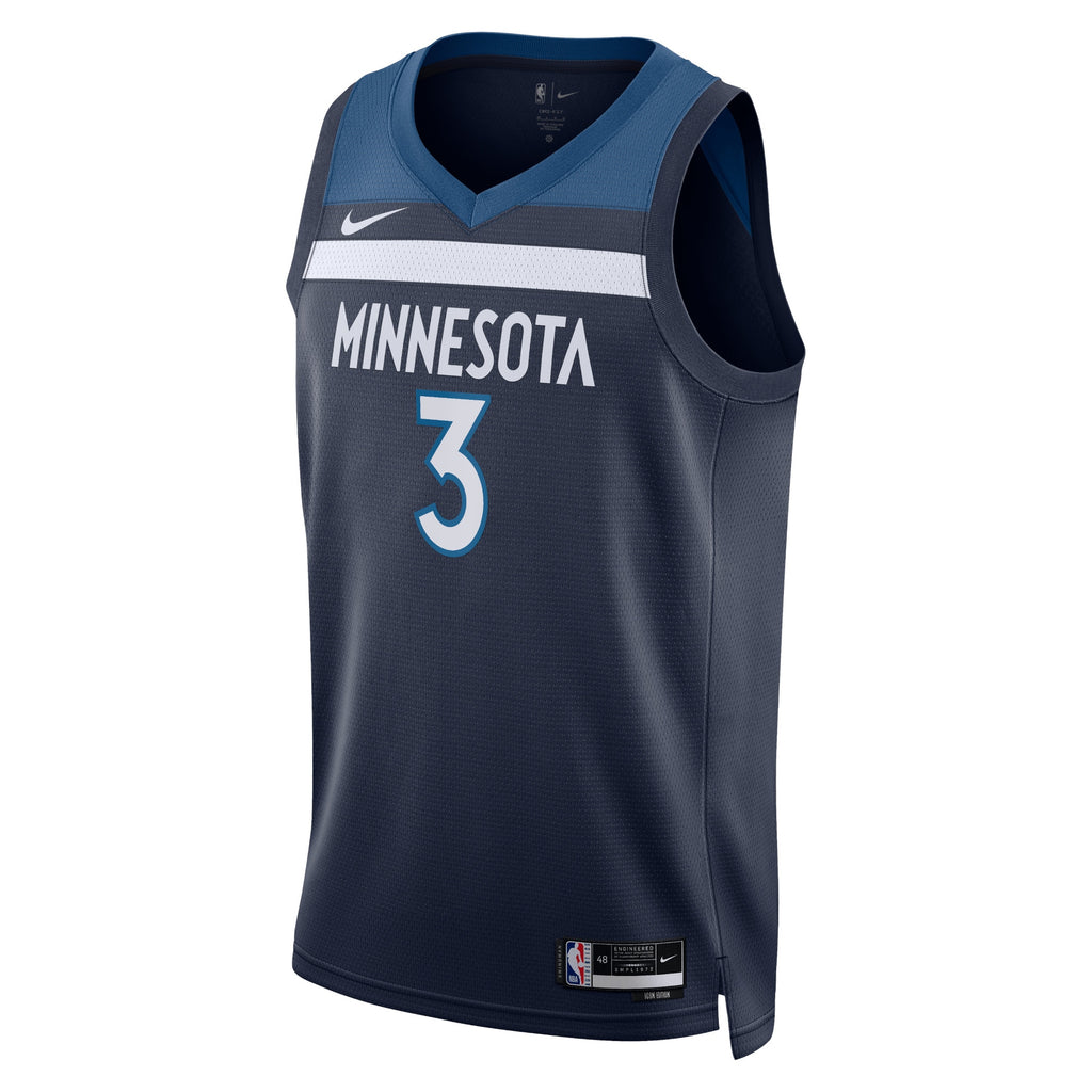 Unisex Jaden McDaniels Minnesota Timberwolves Icon Edition Swingman NBA Basketball Jersey - Navy - view 2