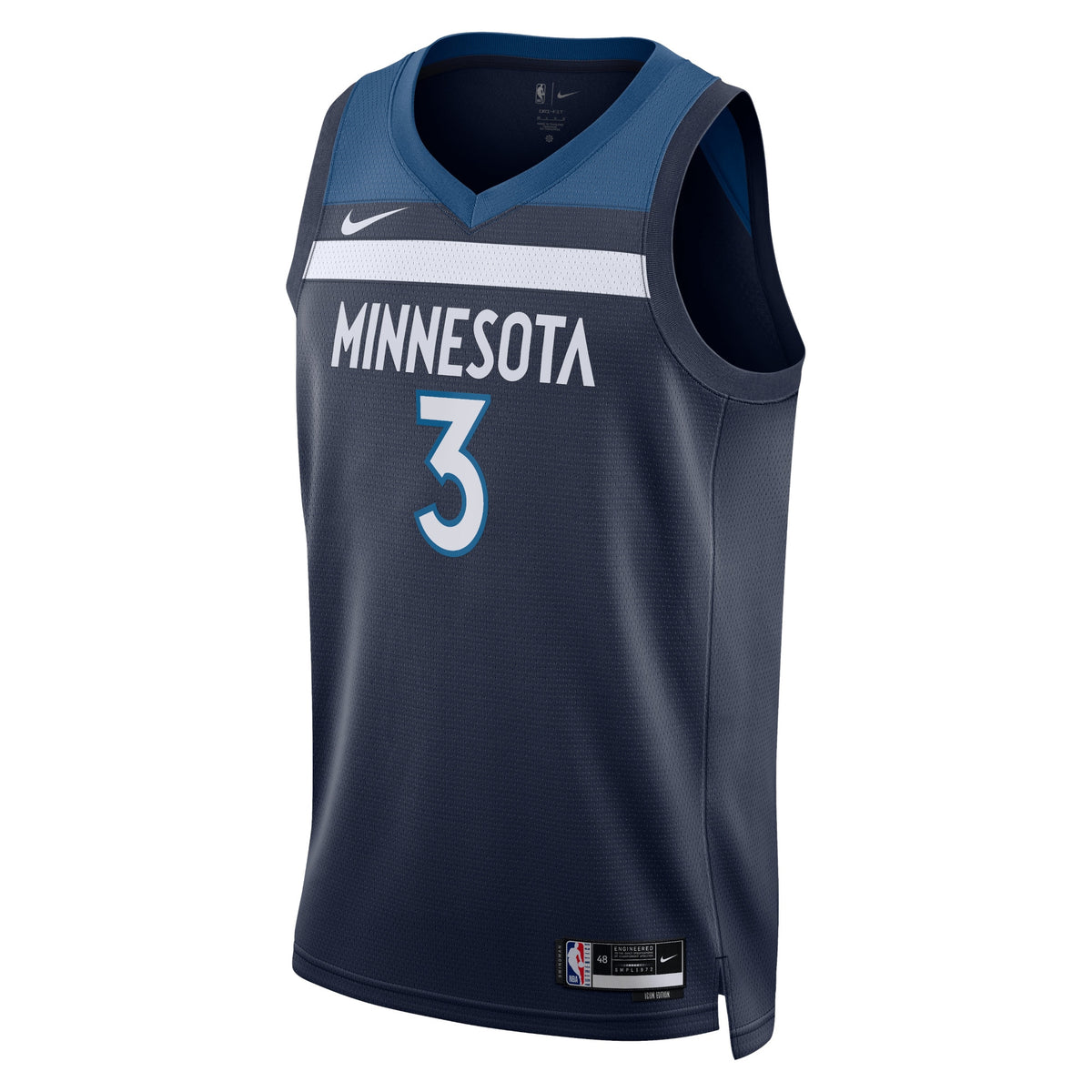 Unisex Jaden McDaniels Minnesota Timberwolves Icon Edition Swingman NBA Basketball Jersey - Navy - view 2