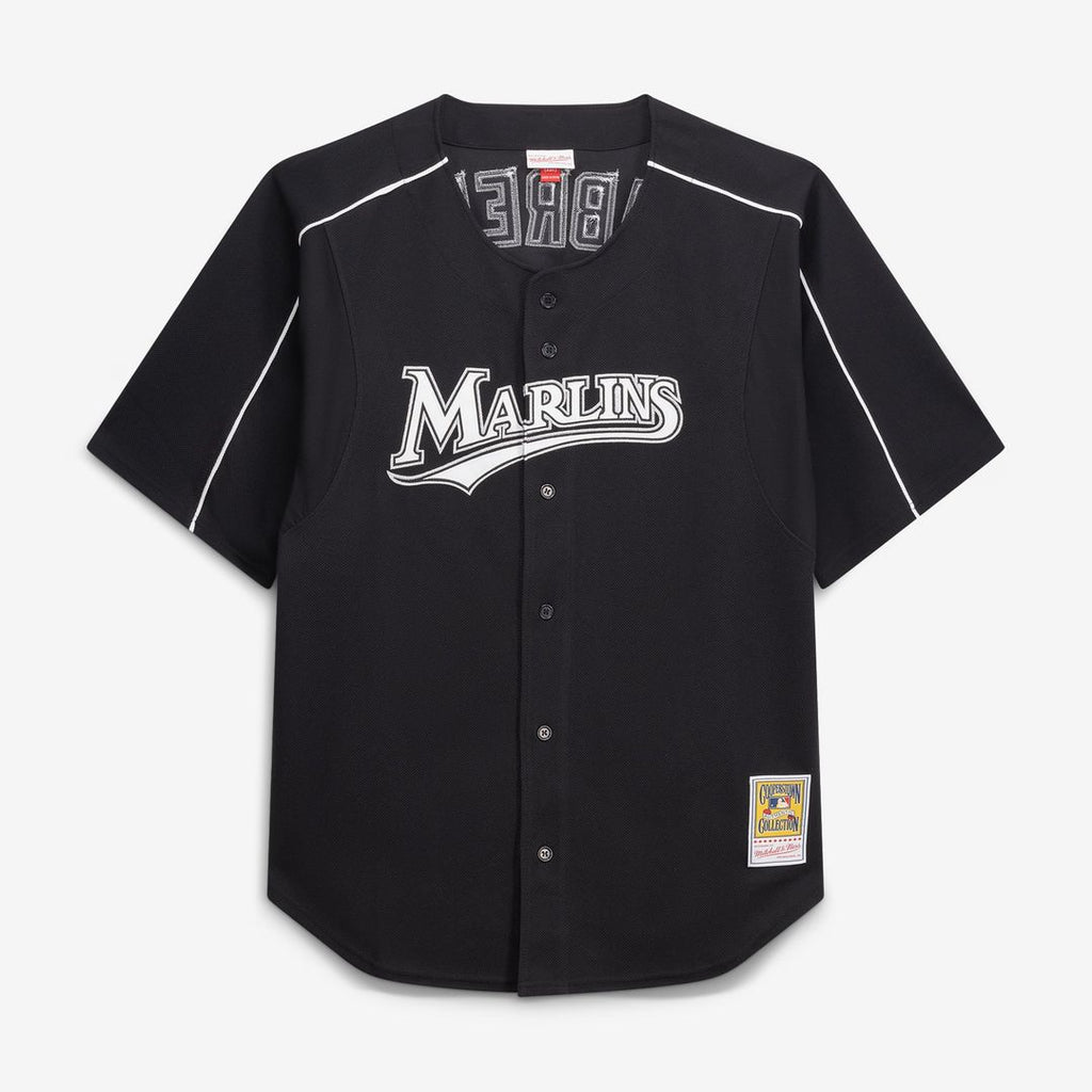 Men's Miami Marlins Miguel Cabrera Black Big & Tall Cooperstown Mesh Batting Practice MLB Baseball Jersey - view 2
