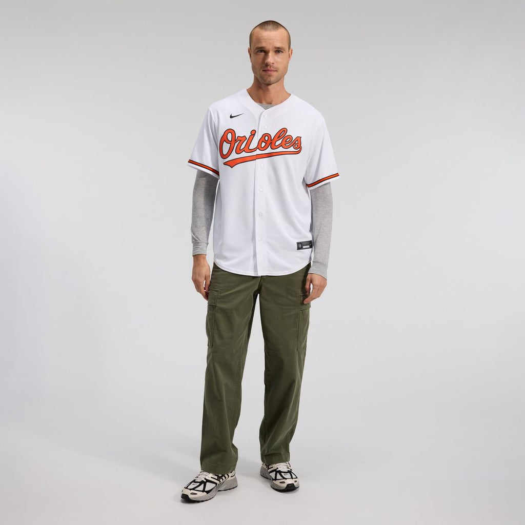 Men's Baltimore Orioles White Home Replica MLB Baseball Jersey - view 3