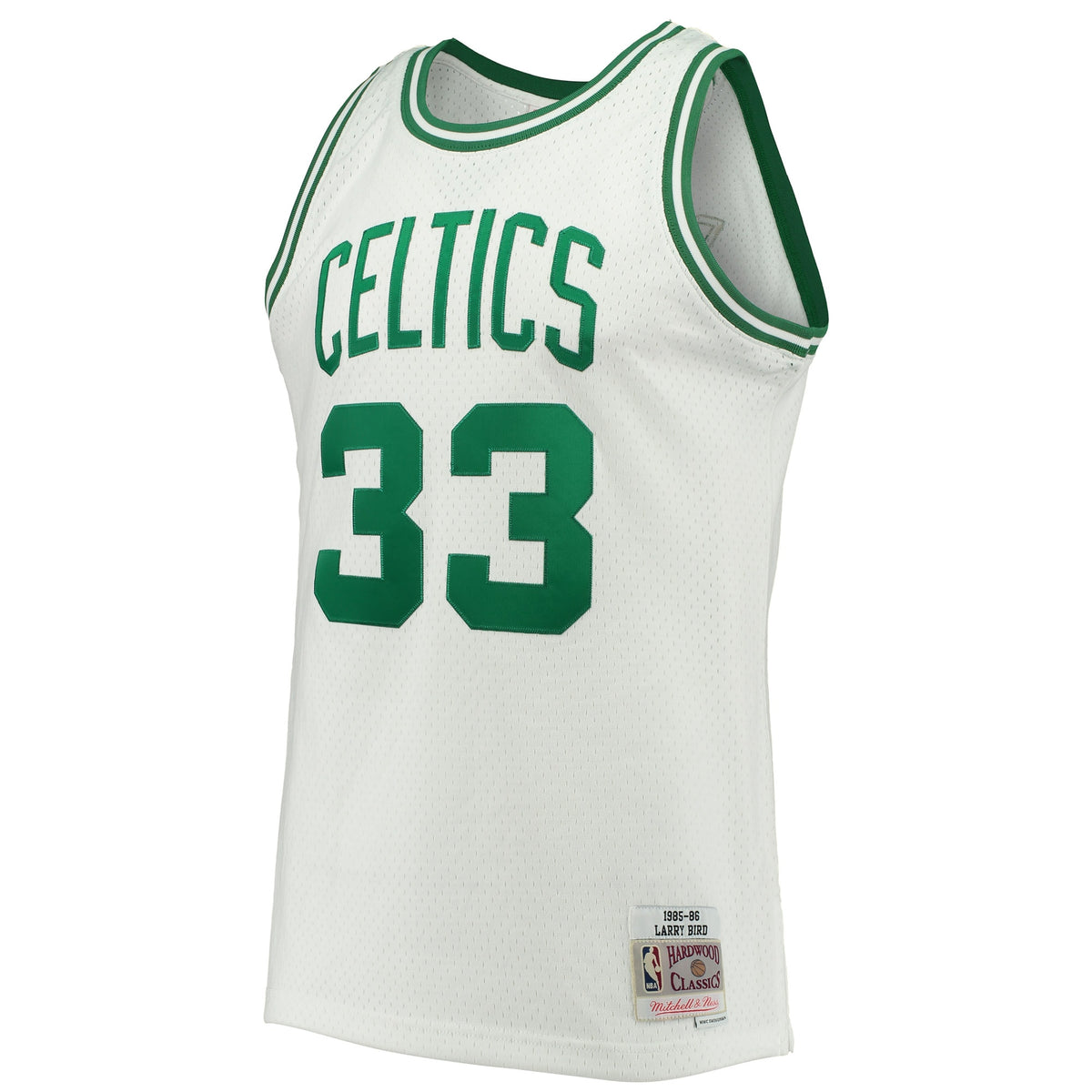 Men's Larry Bird Kelly Green Boston Celtics 1985-86 Hardwood Classics Swingman NBA Basketball Jersey - view 7