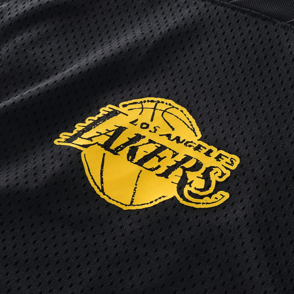 Men's Los Angeles Lakers Courtside Football NBA Basketball Jersey - Black - view 6
